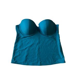 Old Navy Teal Strapless Swim Tankini Top | Size XL | Underwire Bust Support